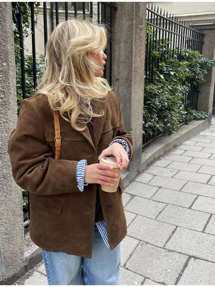 Dames Oversized Blazer Klassiek en Modieus voor Herfst en Winter