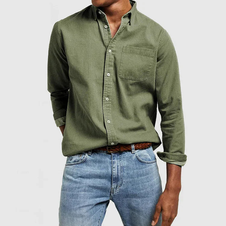 Heren Overhemd - Button-Down Stijl Casual & Modieus - Perfect voor Dagelijks Gebruik