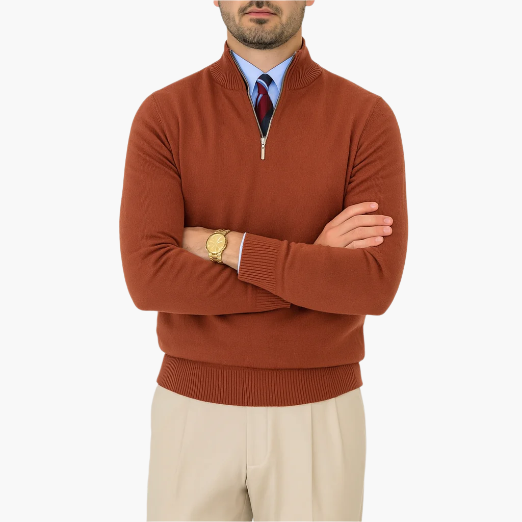 Heren Half-Zip Trui Modern Zakelijk & Casual Stijlvol Comfort