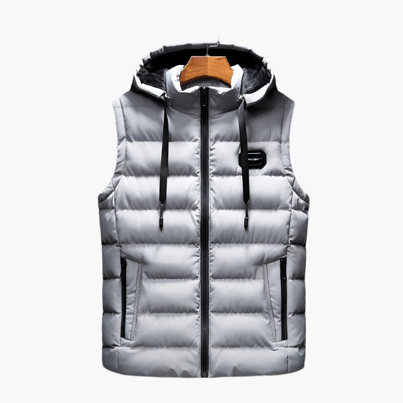 Heren Gewatteerde Outdoor Bodywarmer met Capuchon – Sportief & Comfortabel Gilet