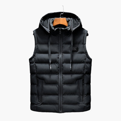 Heren Gewatteerde Outdoor Bodywarmer met Capuchon – Sportief & Comfortabel Gilet
