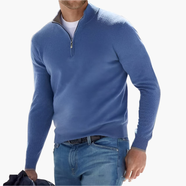 Heren Half-Zip Gebreide Trui – Modern & Comfortabel Voor Elke Gelegenheid