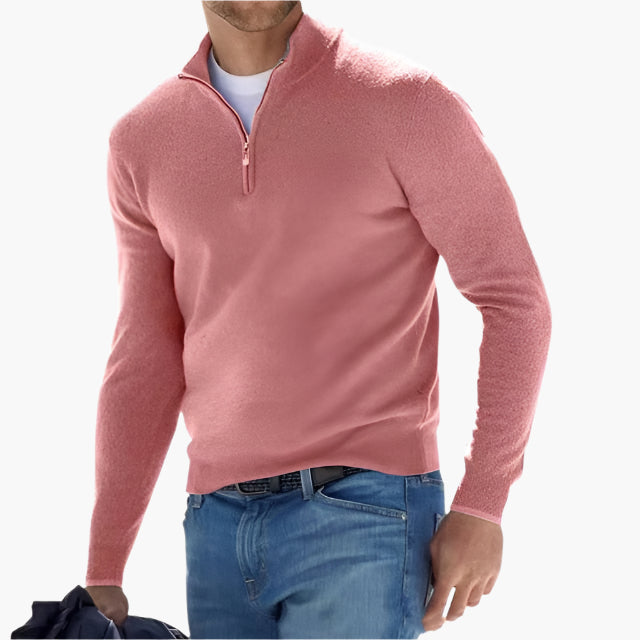 Heren Half-Zip Gebreide Trui – Modern & Comfortabel Voor Elke Gelegenheid
