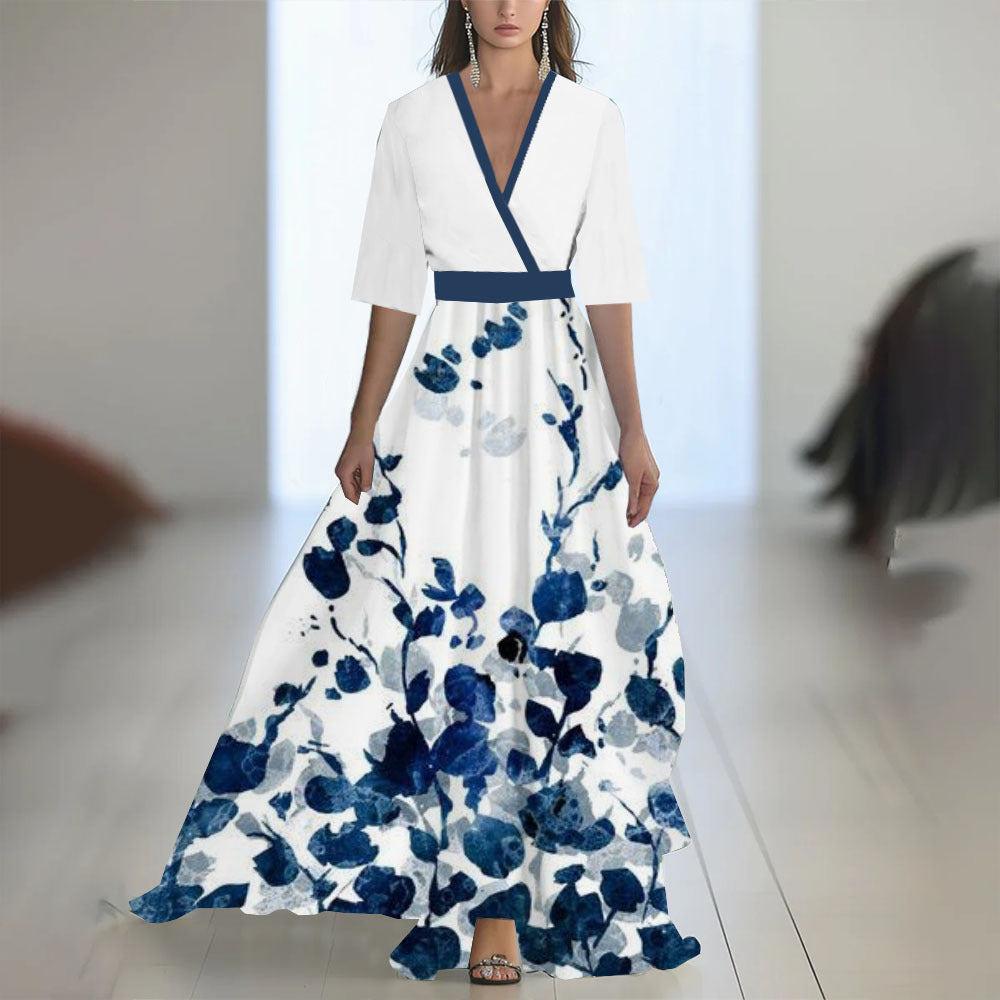 Dames Elegante Maxi Jurk met Plissé Stijl – Perfect voor Lente en Zomerfeesten