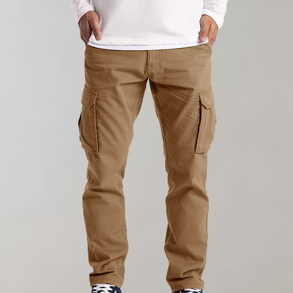 Heren Cargo Broek – Casual Outdoor Stijlvolle Werkbroek met Ruime Zakken