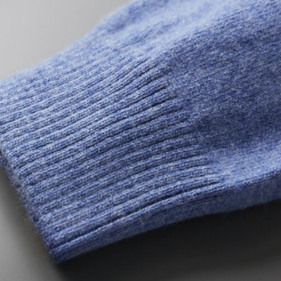 Heren Luxe Wol Polo Trui – Stijlvolle Klassieke Lange Mouwen voor Elke Gelegenheid