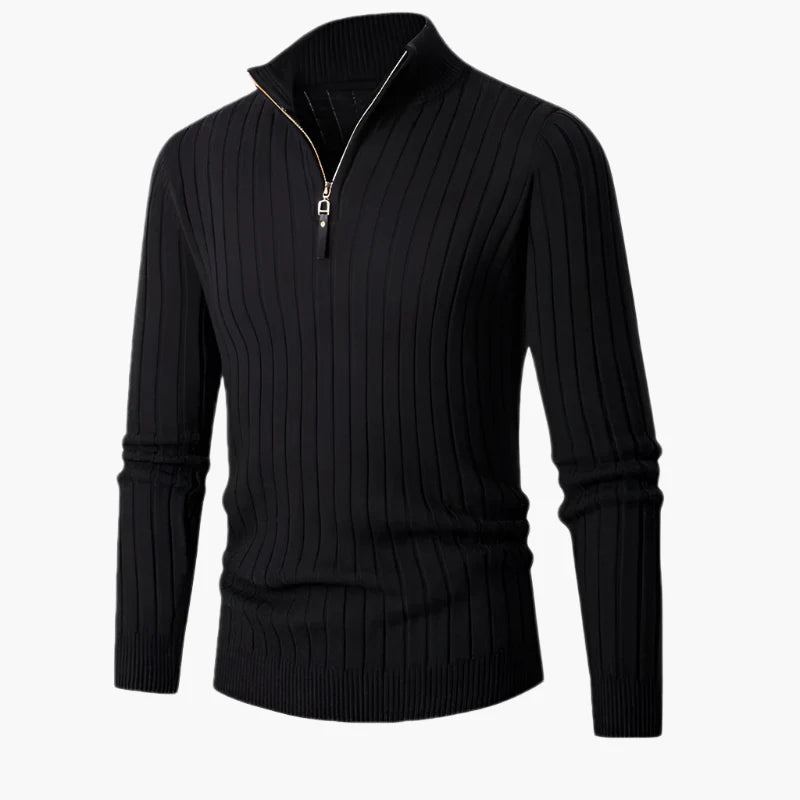 Heren Half-Zip Gebreide Trui – Casual & Comfortabel met Opstaande Kraag