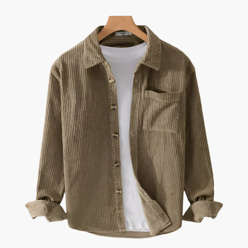 Heren Corduroy Overhemd Casual Stijlvol Voor Dagelijks Gebruik
