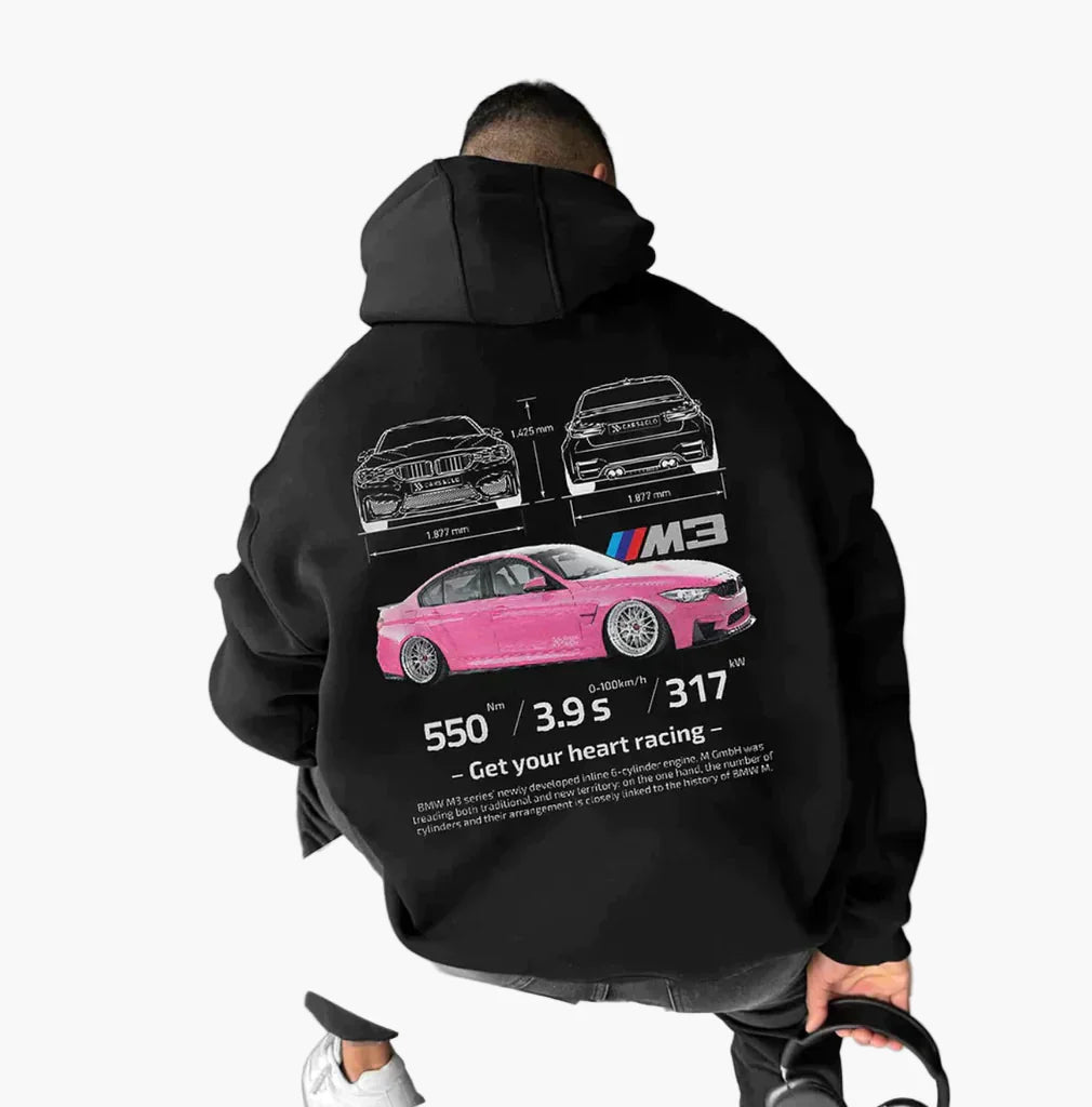 Unisex Porsche 911 GT3 RS Racing Hoodie – Sportieve Auto-Liefhebbers Hoodie voor Dames en Heren