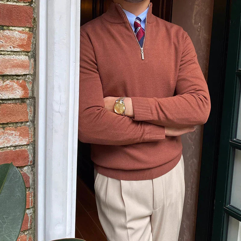 Heren Half-Zip Trui Modern Zakelijk & Casual Stijlvol Comfort