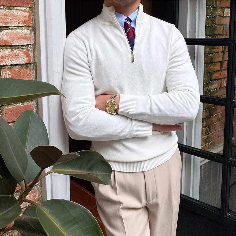 Heren Half-Zip Trui Modern Zakelijk & Casual Stijlvol Comfort