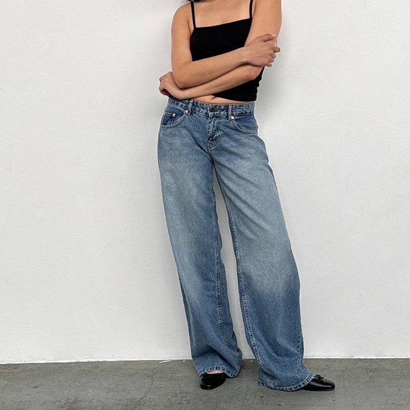 Vanessa – Brede Denim Broek met Vrouwelijke Snit