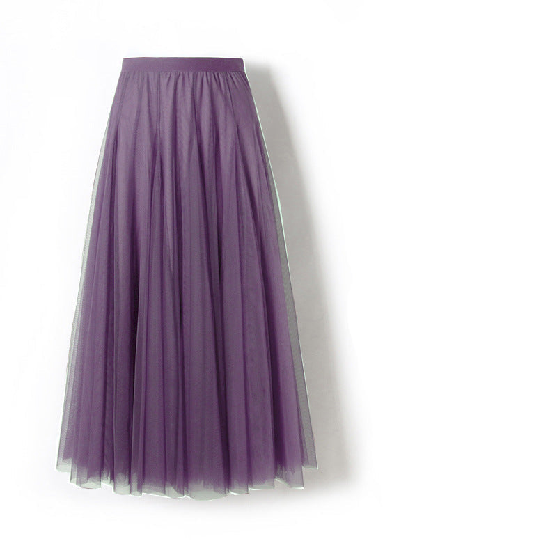 Charlotte – Geplooide Mesh Rok met Grote Swing