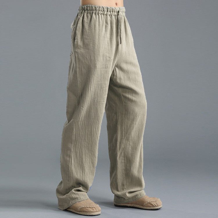 Mick – Ademend Linnen Losse Casual Sportbroek
