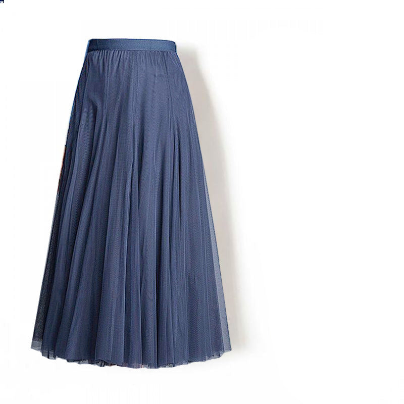 Charlotte – Geplooide Mesh Rok met Grote Swing