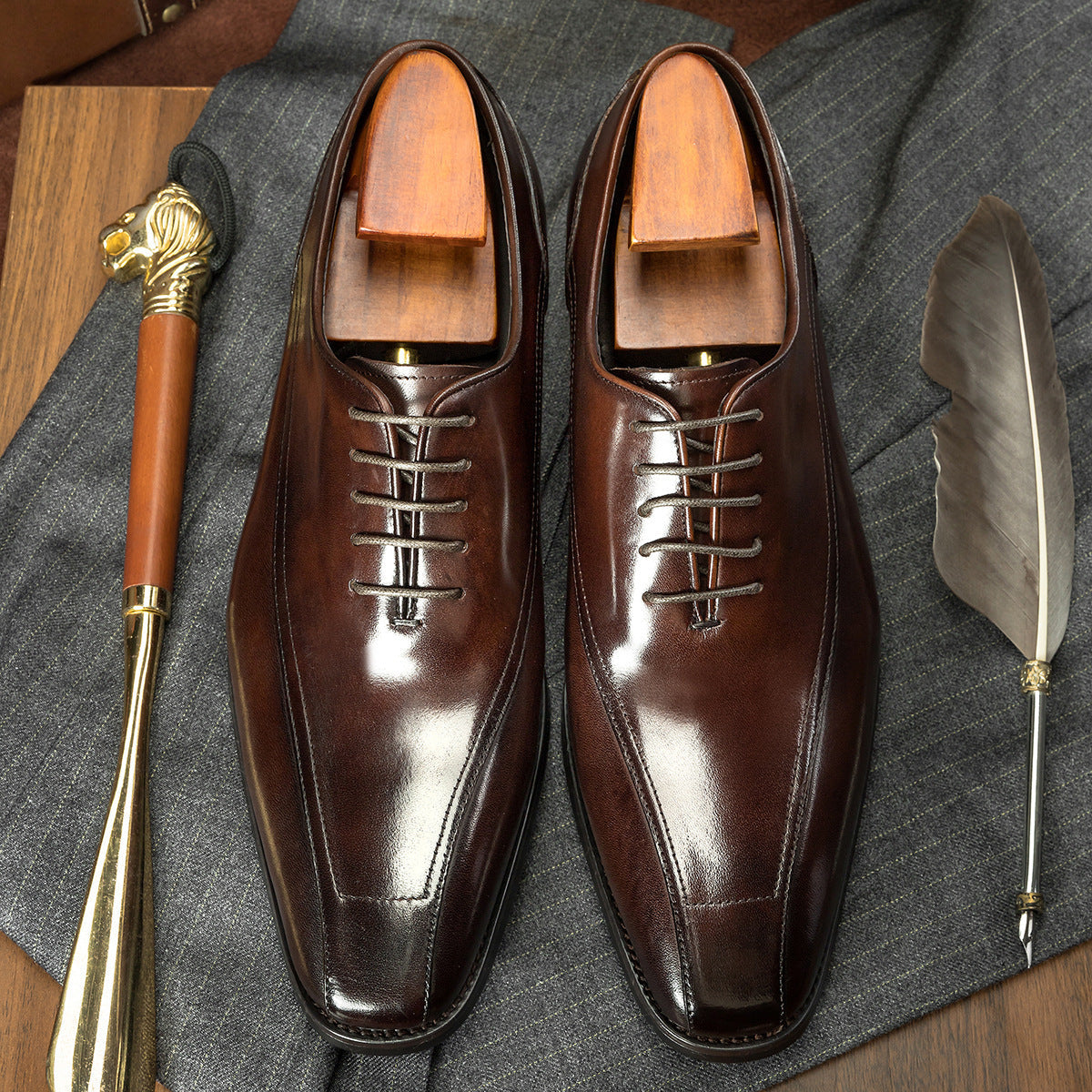Julian – Casuale Vegan Leren Oxfordschoenen voor Mannen