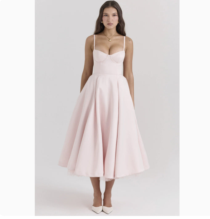 Ruby – Stalen Ring Swing Jurk met Corset