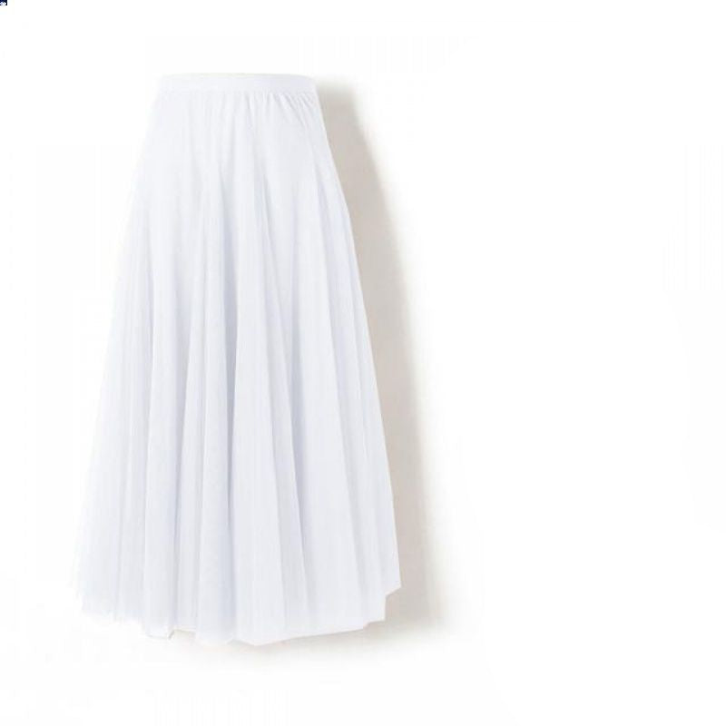 Charlotte – Geplooide Mesh Rok met Grote Swing