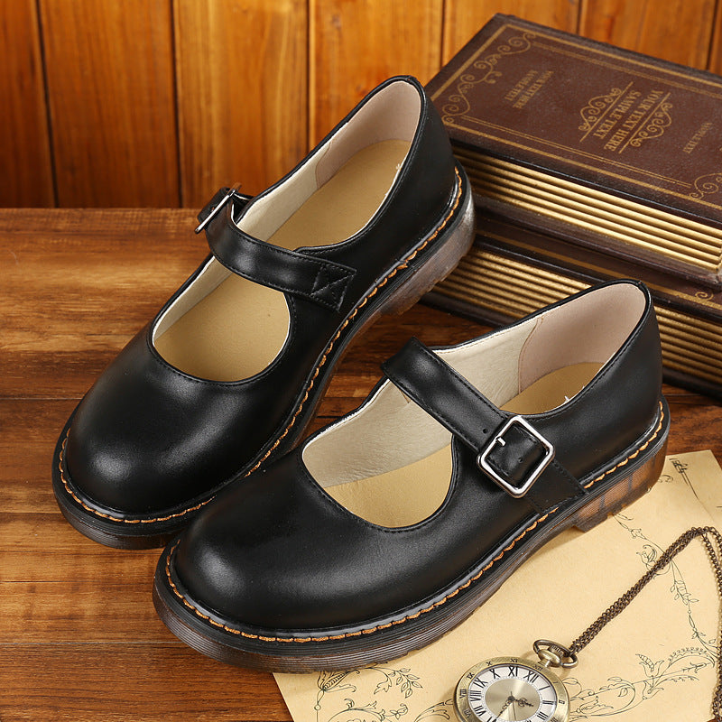 Harriet – Lage Retro Schoenen in Preppy Stijl van Vegan Leer