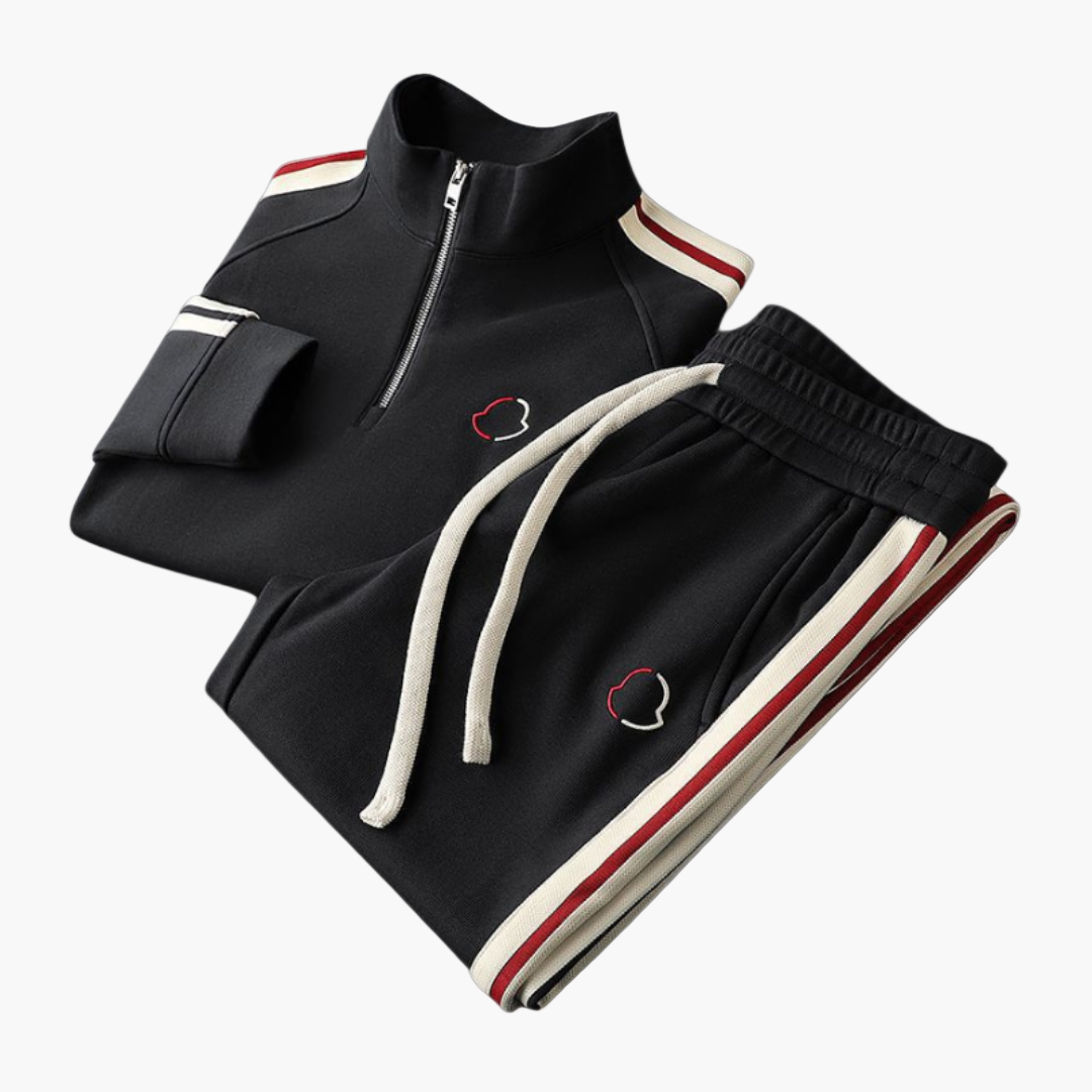 Heren Joggingpak Sportief & Casual – Comfortabele Set met Halve Rits