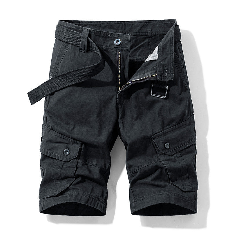 Heren Cargo Shorts met Riem – Functionele Korte Broek met Zakken en Ritssluiting