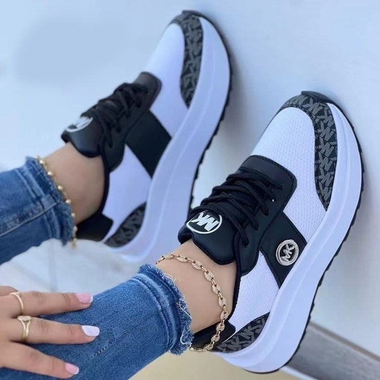 Ashley – Dikke Zool Kleurgeblokte Sneakers