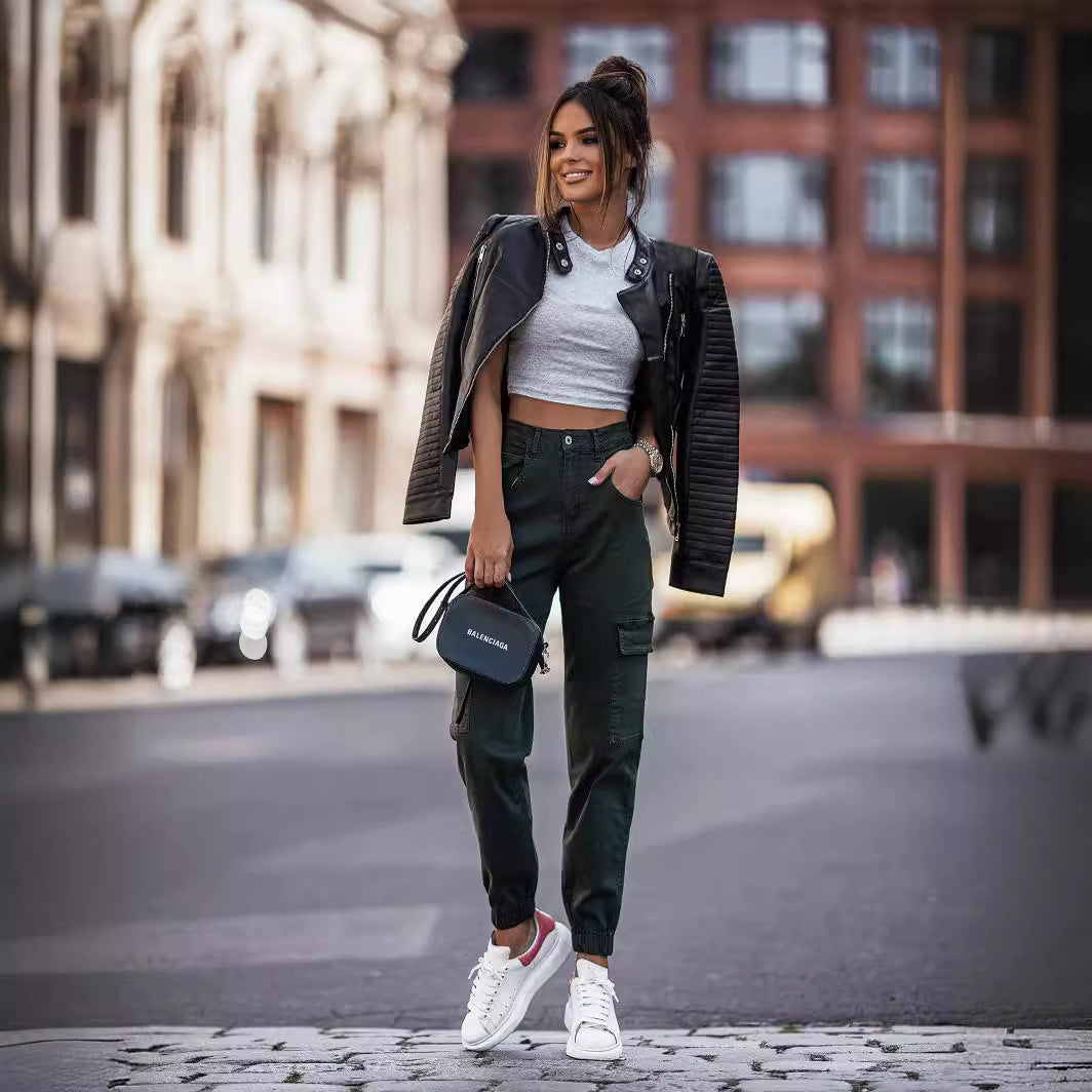 Gabrielle – Slim-fit Zwarte Vegan Leren Jas