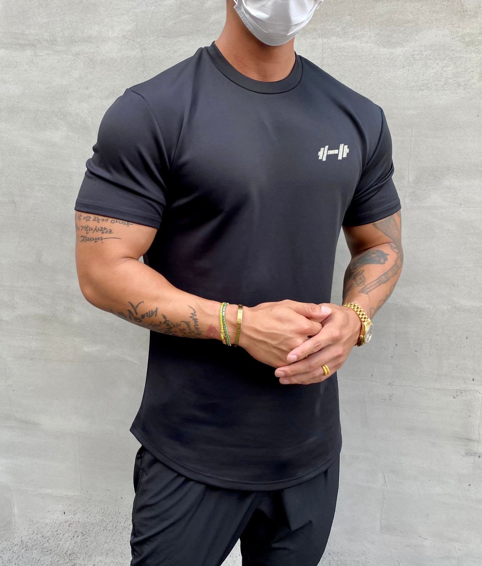 Steven – American Slim Fit Muscle T-shirt met Ronde Hem en Korte Mouwen