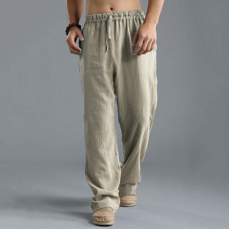 Mick – Ademend Linnen Losse Casual Sportbroek
