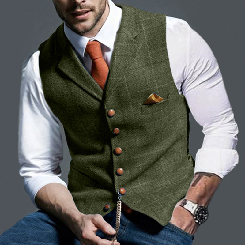 David – Casual Geruite Slim Fit Heren Vest