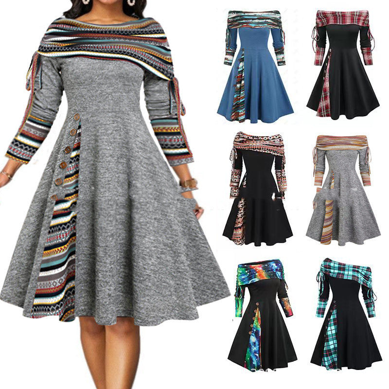 Michelle – Elegante Swingjurk met Eén Schouder