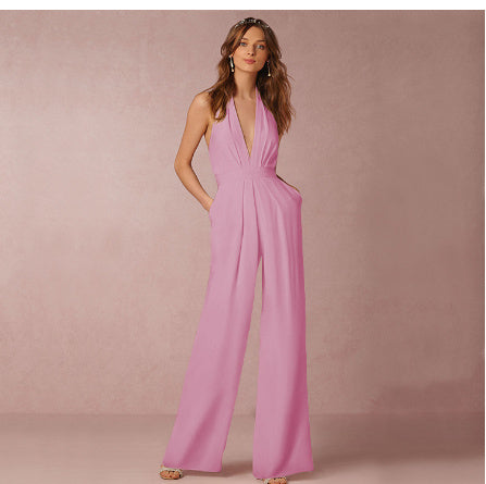 Wendy – Mouwloze Halter Jumpsuit