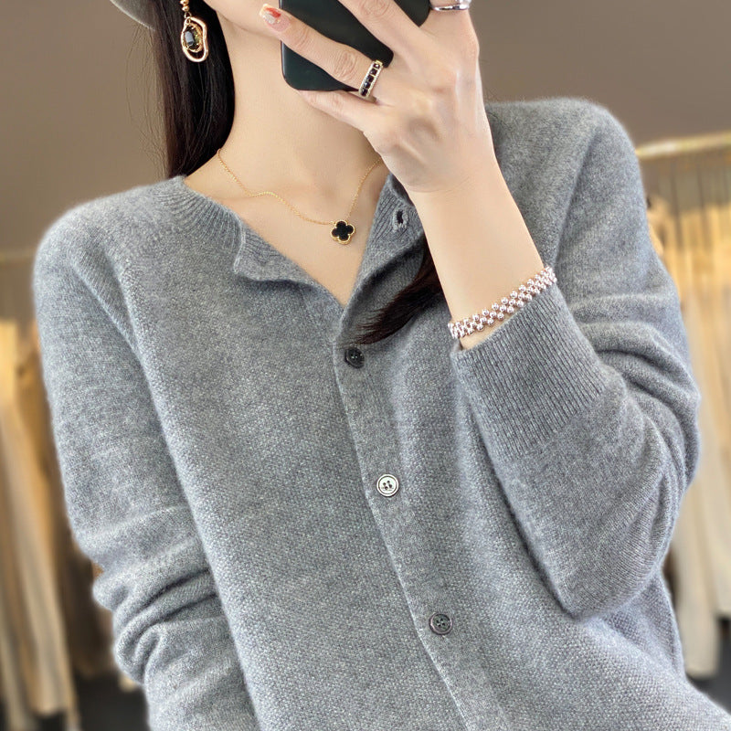 Nicole – Losvallende Cashmere Cardigan voor Dames