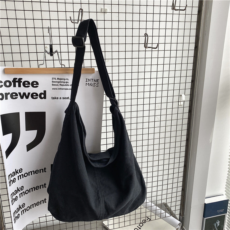 Casual Dames Oversized Canvas Schoudertas met Verstelbare Band