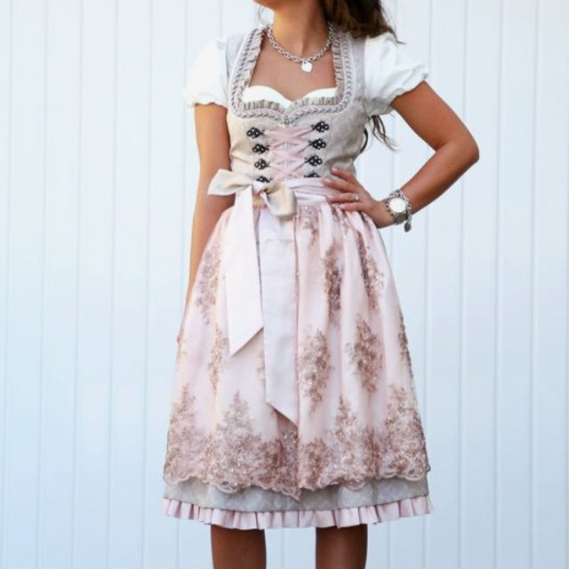 Julie – Korte Mouwen Jurk met Print voor Bierfestival