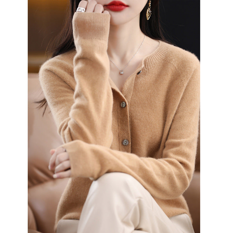 Nicole – Losvallende Cashmere Cardigan voor Dames