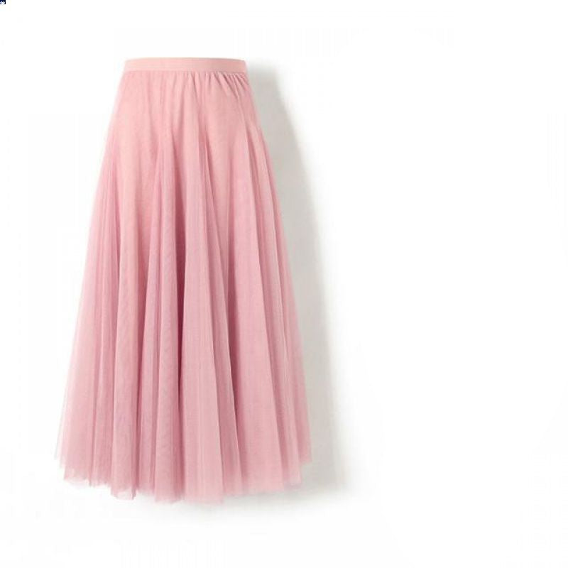 Charlotte – Geplooide Mesh Rok met Grote Swing
