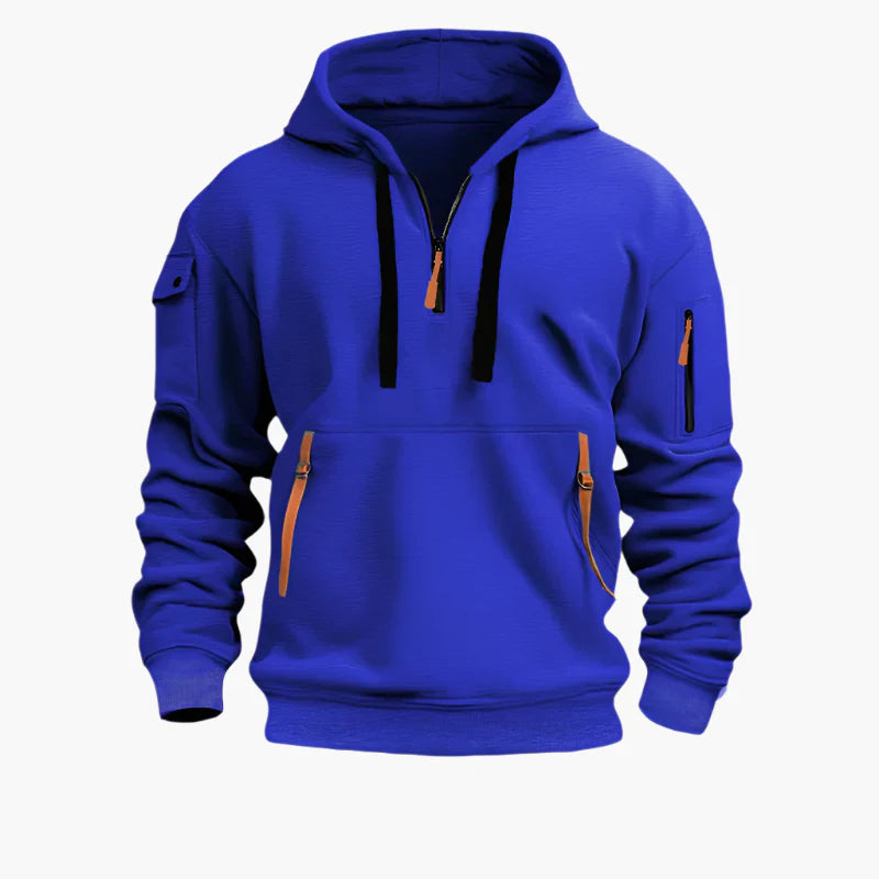 Heren Hoodie met Capuchon en Functionele Zakken – Sportieve Outdoor Stijl