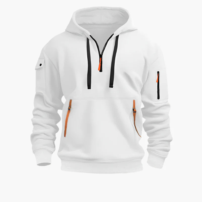 Heren Hoodie met Capuchon en Functionele Zakken – Sportieve Outdoor Stijl