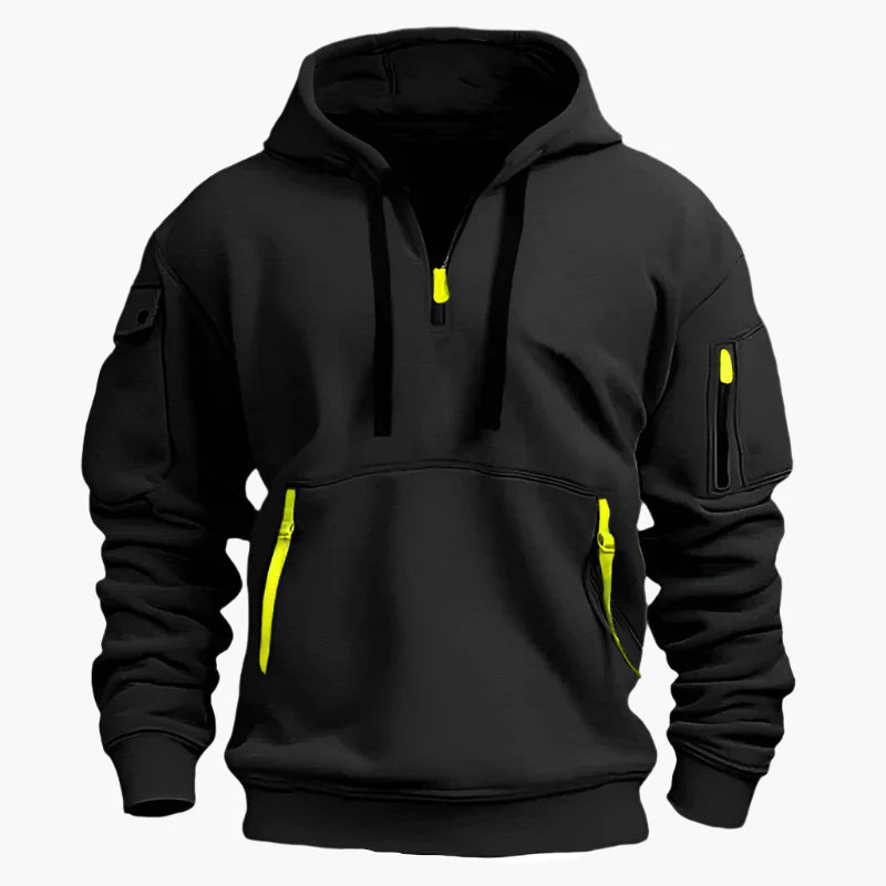 Heren Hoodie met Capuchon en Functionele Zakken – Sportieve Outdoor Stijl