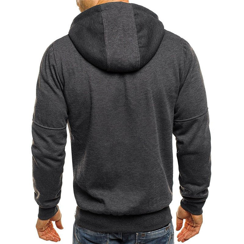 Heren Sportieve Hoodie met Rits en Capuchon – Comfortabele Casual Jas voor Outdoor en Fitness