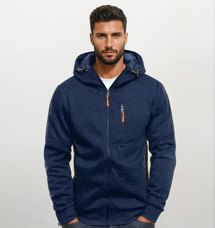 Heren Sportieve Hoodie met Rits en Capuchon – Comfortabele Casual Jas voor Outdoor en Fitness