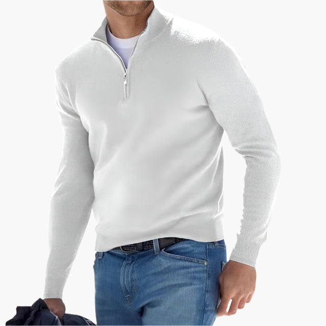 Heren Half-Zip Gebreide Trui – Modern & Comfortabel Voor Elke Gelegenheid
