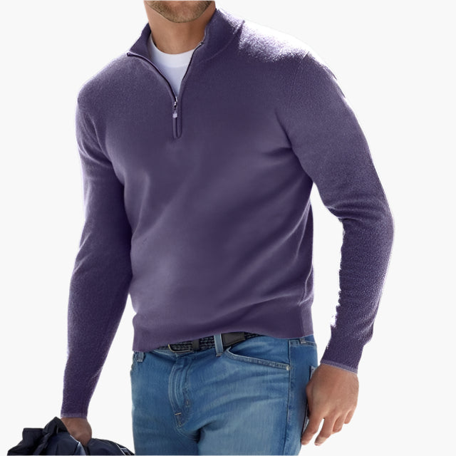 Heren Half-Zip Gebreide Trui – Modern & Comfortabel Voor Elke Gelegenheid