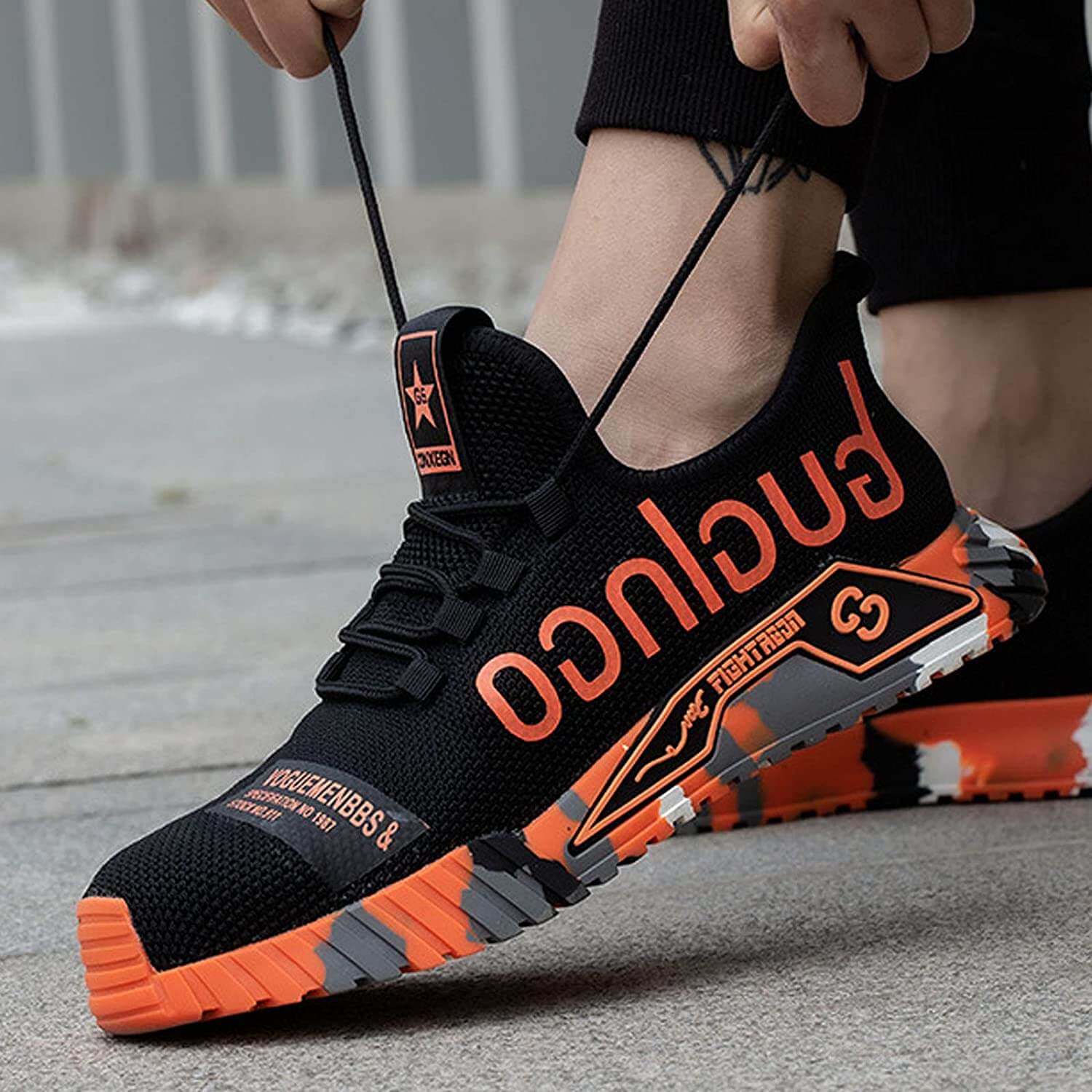 Heren Veiligheidsschoenen Sportieve Werkschoenen met Stalen Neus voor Bouw en Outdoor