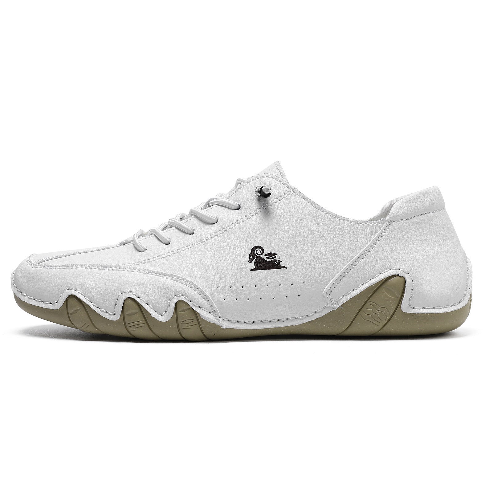 Heren Casual Leren Sneakers – Comfortabele Lage Vrijetijdsschoenen met Platte Zool