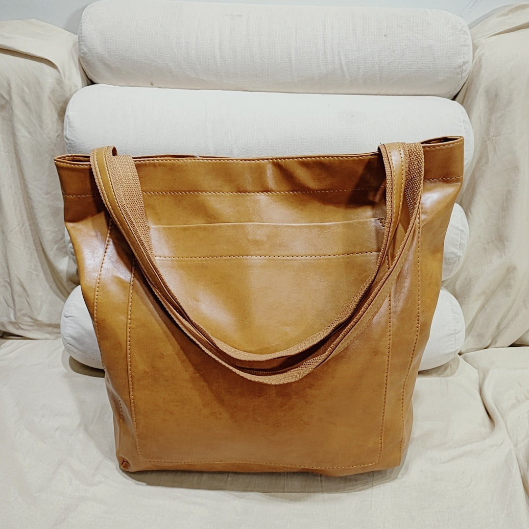 Natasha – Vintage Dames Schoudertas met Zakken