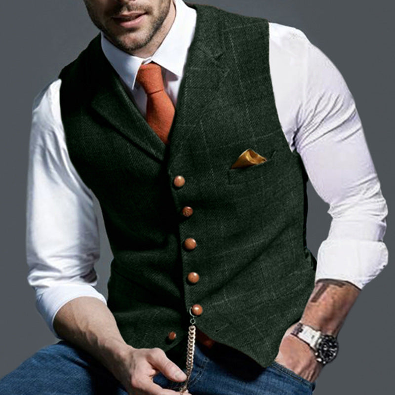 David – Casual Geruite Slim Fit Heren Vest