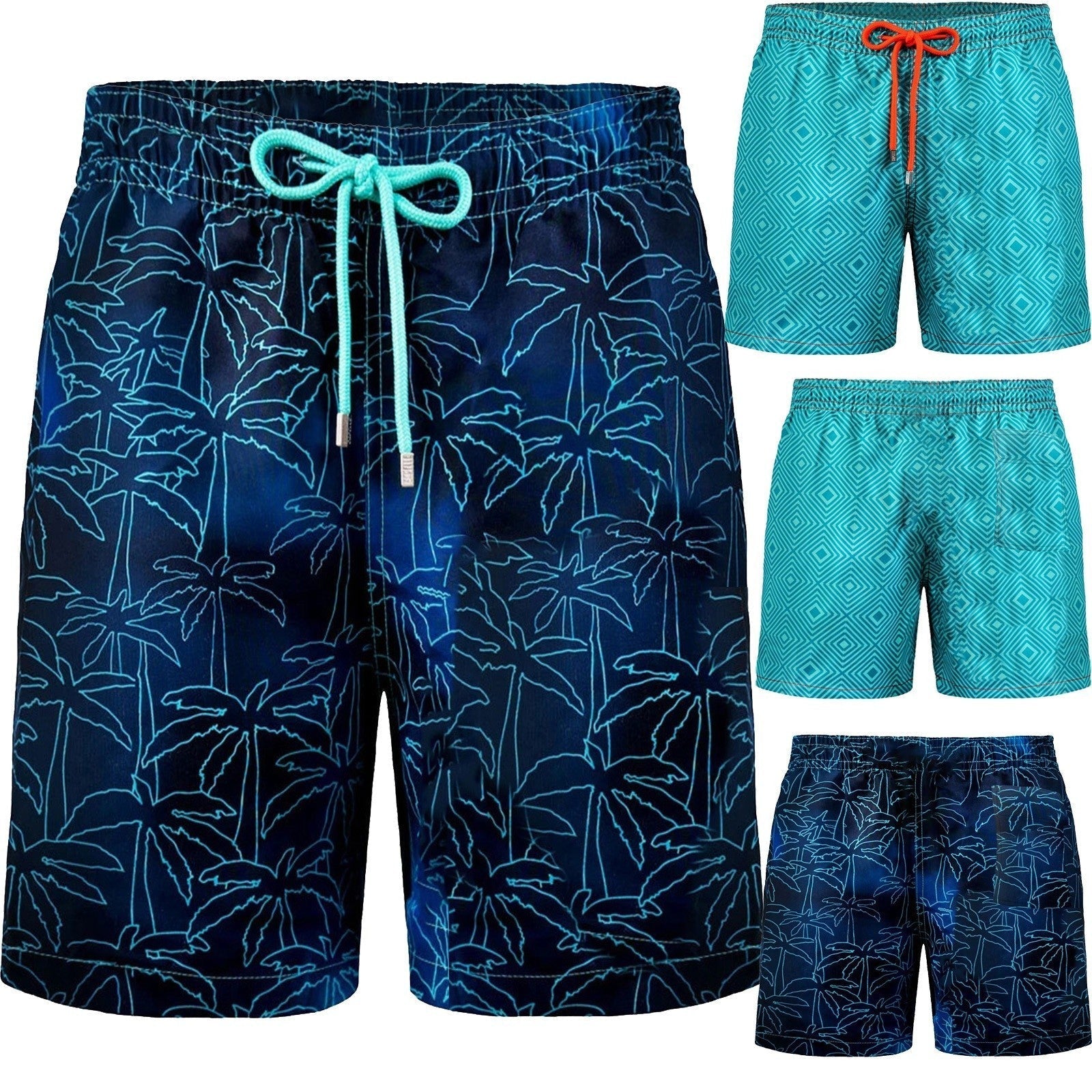 Heren Zwemshort met Tropische Print – Sneldrogende Zwembroek voor Strand en Vakantie