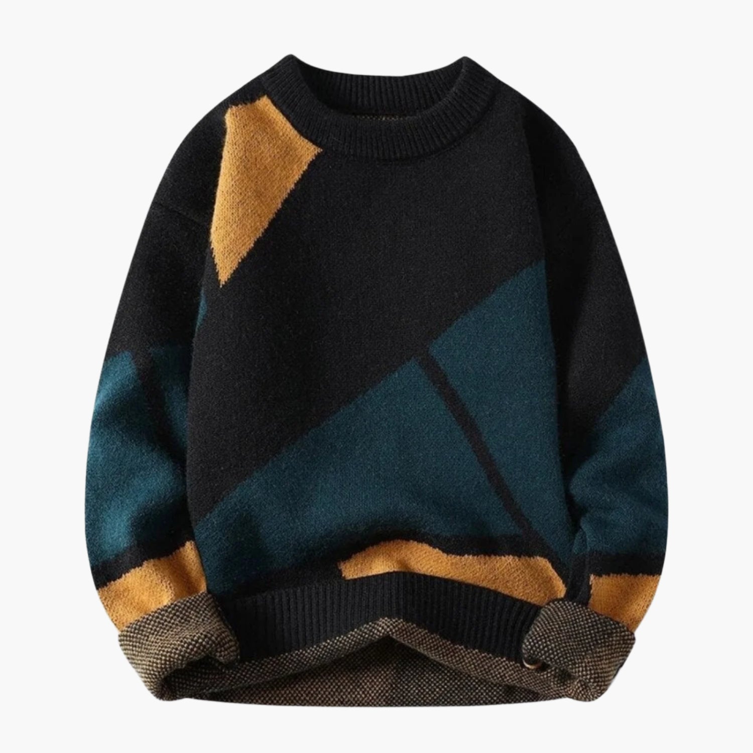 Heren Casual Trui met Geometrisch Design – Comfortabel en Stijlvol voor Dagelijks Gebruik